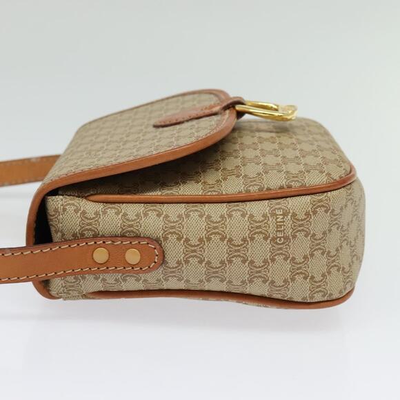 CELINE Macadam Canvas Shoulder Bag Pvc Beige Gold - Picture 4 of 12